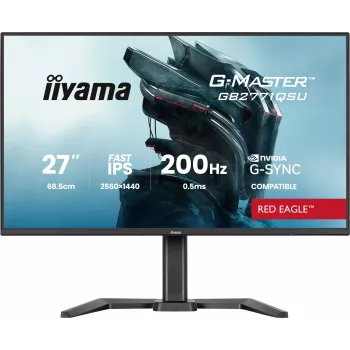 „iiyama G-MASTER GB2771QSU-B1“ kompiuterio monitorius 68,6 cm (27 colių), 2560 x 1440 pikselių, Wide Quad HD, juodas