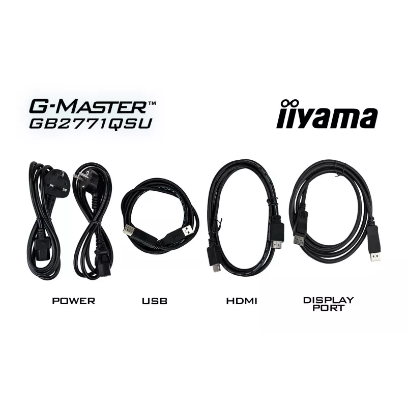 „iiyama G-MASTER GB2771QSU-B1“ kompiuterio monitorius 68,6 cm (27 colių), 2560 x 1440 pikselių, Wide Quad HD, juodas