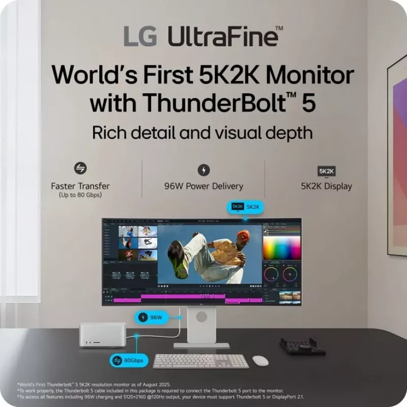 LG 40U990A-W kompiuterio monitorius 101,6 cm (40 colių) 5120 x 2160 pikselių WUHD juodas