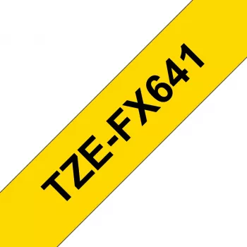 Brother TZE-FX641 etikečių gamybos juosta juoda ant geltonos TZ