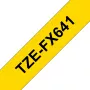 Brother TZE-FX641 etikečių gamybos juosta juoda ant geltonos TZ