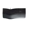 Vielinė ergonominė pilno dydžio klaviatūra Cherry KC 4500 ERGO juoda USB QWERTY JK 109 klavišų lenkta išdėstymo riešo atrama 1,8 m laidas
