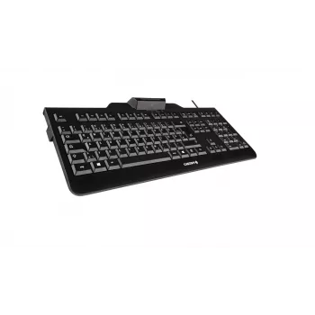CHERRY KC 1000 SC laidinė išmaniosios kortelės klaviatūra, juoda, USB (QWERTY – JK)