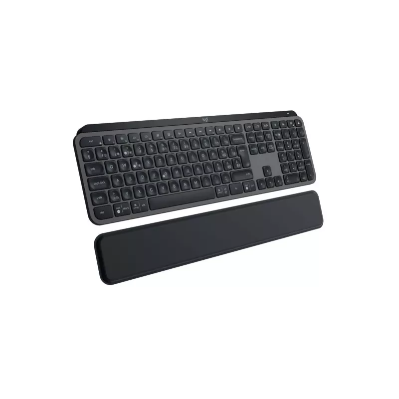 LOGITECH Mx Keys S klaviatūra su riešo atrama grafito spalvos Qwertz šveicariška