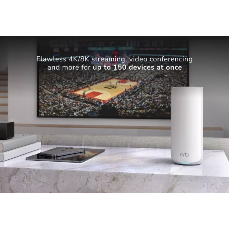 NETGEAR Orbi 870 Tri-band (2.4 GHz / 5 GHz / 6 GHz) Wi-Fi 7 (802.11be) Baltas 4 Vidinis