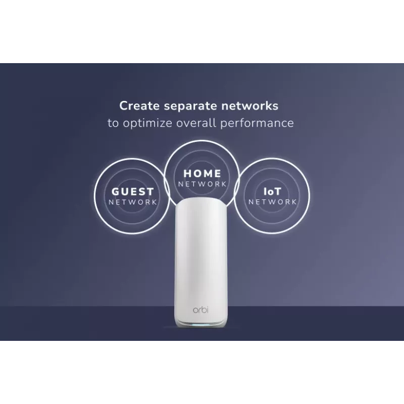NETGEAR Orbi 870 Tri-band (2.4 GHz / 5 GHz / 6 GHz) Wi-Fi 7 (802.11be) Baltas 4 Vidinis