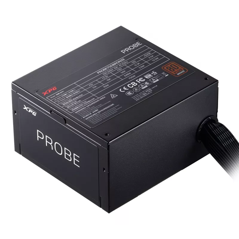 XPG PROBE 700 BRONZE maitinimo blokas, 700 W, 100 - 240 V, 47 - 63 Hz, 10 A, aktyvus, 19 A