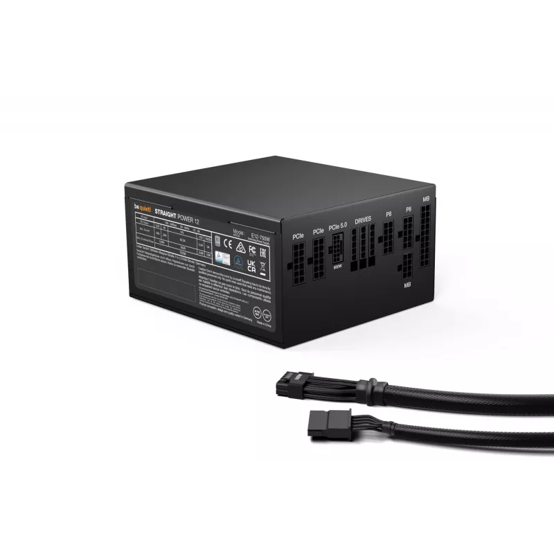 be quiet Straight Power 12 maitinimo blokas 750 W 20+4 kontaktų ATX ATX juodas