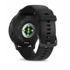 GARMIN INTERNATIONAL Venu 3 - Šiferio nerūdijančio plieno apvadas su juodu korpusu ir silikoniniu dirželiu - 45 mm