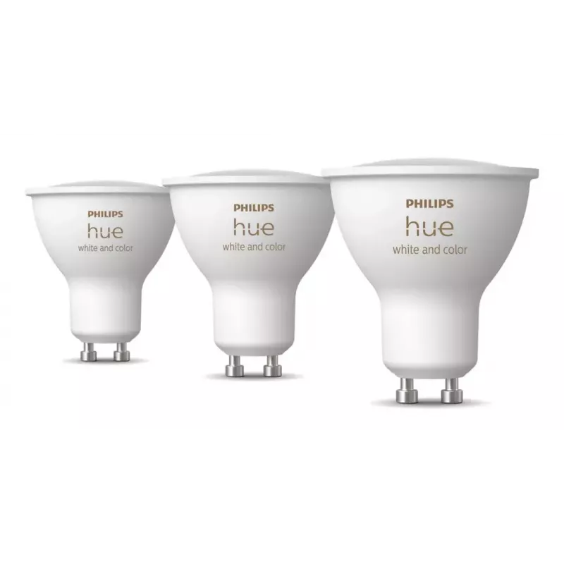 Philips Hue White and colour ambience GU10 – protingas prožektorius – (3 vnt. pakuotė)