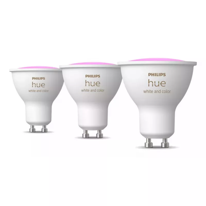 Philips Hue White and colour ambience GU10 – protingas prožektorius – (3 vnt. pakuotė)