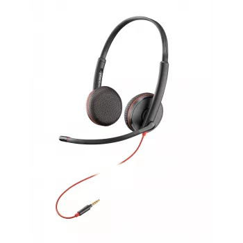 HP Poly Blackwire C3225 Top, laidinis, biuro/skambučių centras, 87 g, ausinės, juodos