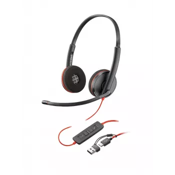 HP Poly Blackwire C3225 Top, laidinis, biuro/skambučių centras, 87 g, ausinės, juodos