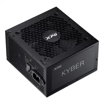 XPG KYBER 750W maitinimo blokas, 750 W, 100 - 240 V, 47 - 63 Hz, 10 A, Apsauga nuo viršsrovių, viršįtampių, perkaitimo, trumpojo jungimo, įtampos šuolių ir įsijungimo srovių..., 20+4 pin ATX