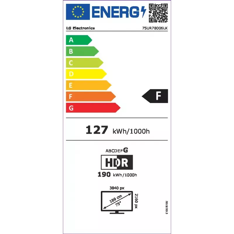 LG 75UR78006LK.AEUD televizorius 190,5 cm (75 col.) 4K Ultra HD išmanusis televizorius „Wi-Fi“ juodas