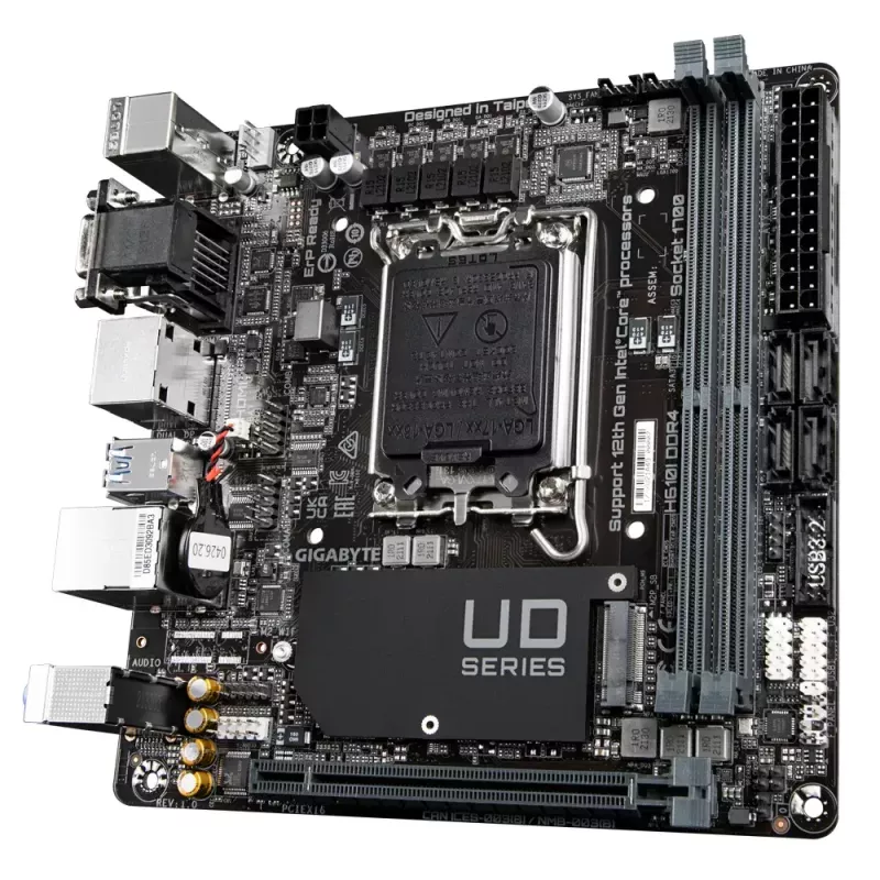 Motininė plokštė GIGABYTE H610I DDR4, Intel LGA 1700, Mini-ITX