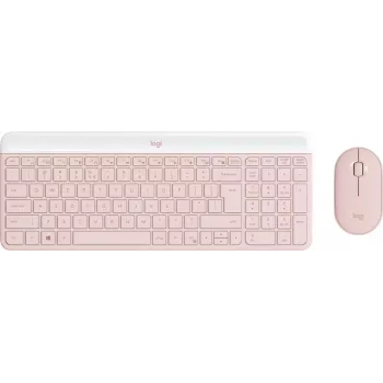 LOGITECH belaidė klaviatūra ir pelė Mk470 - rožinė, QWERTY US/tarpt.