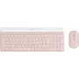 LOGITECH belaidė klaviatūra ir pelė Mk470 - rožinė, QWERTY US/tarpt.