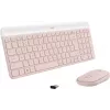 LOGITECH belaidė klaviatūra ir pelė Mk470 - rožinė, QWERTY US/tarpt.