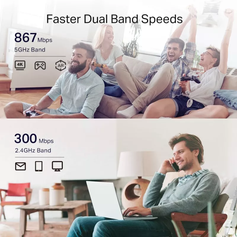 Tinklo kartotuvas TP-Link AC1200 Mesh Wi-Fi Extender