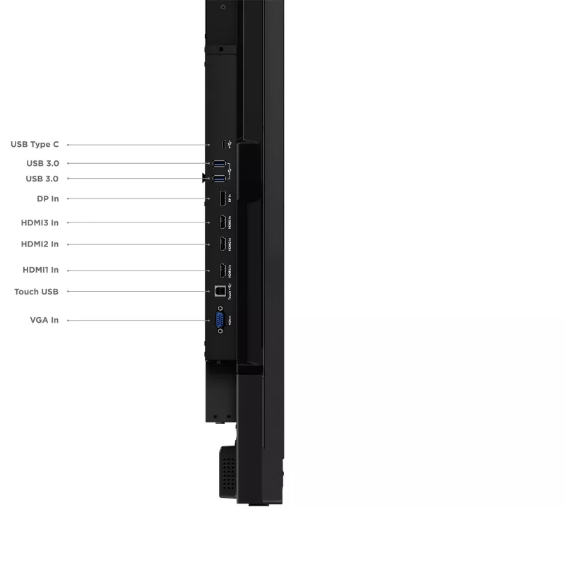 Lenovo ThinkVision T75 kompiuterio monitorius 190,5 cm (75 colių) 3840 x 2160 pikselių 4K Ultra HD LED liečiamas juodas