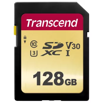 Flash atmintinė Transcend 128 GB SDXC UHS-I 500S