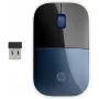 HP Z3700 Blue Wireless Mouse, Ambidextrous, Optical, RF Wireless, 1200 DPI, Blue
