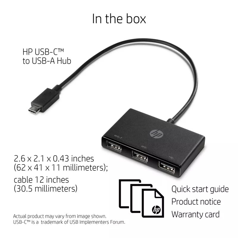 HP USB-C į USB-A šakotuvas