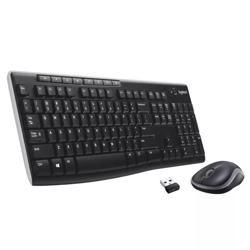 Belaidis stalinis komplektas LOGITECH Wireless Desktop Mk270 - QWERTY ispanų k.