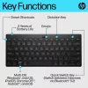 Kompaktiška belaidė Bluetooth klaviatūra HP 355 — mechaniniai klavišai, juoda, 0,34 kg