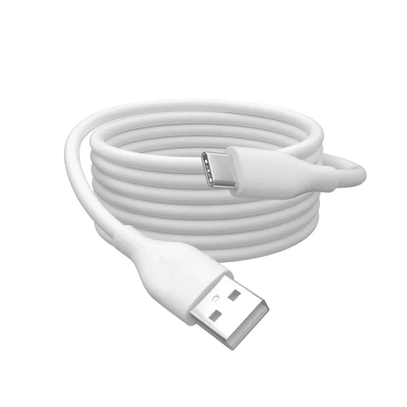 DIGITUS USB-C silikoninis įkrovimo laidas USB-A - USB-C USB 2.0 60W - 2 m Baltas