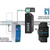 LevelOne Hilbert 10 prievadų pramoninis gigabitas Smart Lite Switch, 8x RJ45, 2x SFP