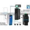 LevelOne Hilbert 6 prievadų pramoninis gigabitinis PoE Smart Lite jungiklis, 2 x SFP, 4 PoE išėjimai, 802.3at/af PoE