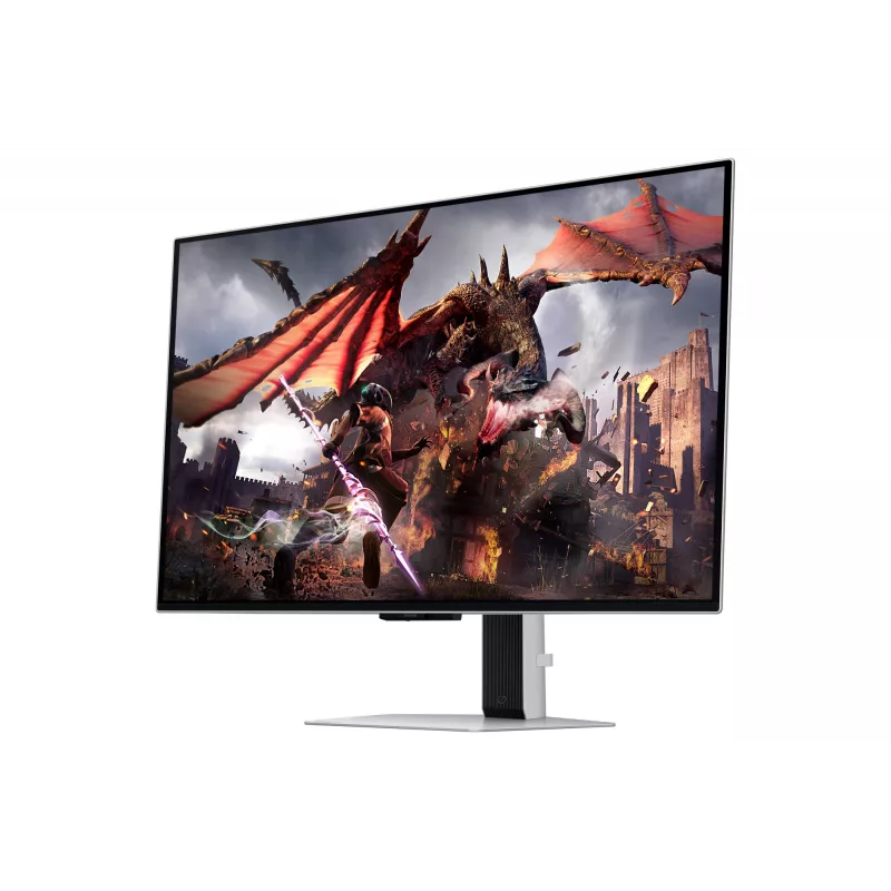 Samsung G80SD kompiuterio monitorius 81,3 cm (32 colių) 3840 x 2160 4K Ultra HD OLED sidabrinis