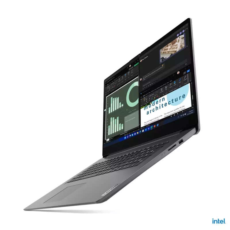 Lenovo V17 G4 IRU Intel® U U300 nešiojamasis kompiuteris 43,9 cm (17,3 colių) Full HD 8 GB DDR4-SDRAM 512 GB SSD Wi-Fi 6 (802.11ax) Windows 11 Home German Pilka