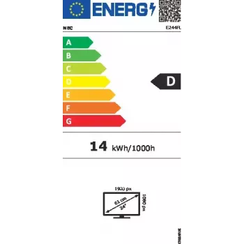 NEC MultiSync E244FL kompiuterio monitorius 61 cm (24 col.) 1920 x 1080 pikselių Full HD LCD baltas