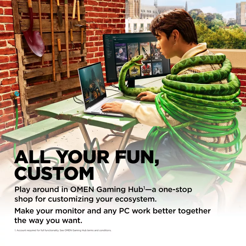 OMEN by HP 23,8 col. FHD 165Hz žaidimų monitorius – OMEN 24, 60,5 cm (23,8 col.), 1920 x 1080 pikselių, Full HD, LCD, 1 ms, juoda