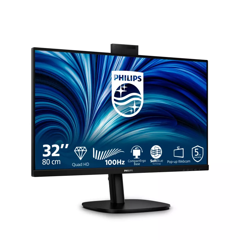 Philips 3000 serijos 32B2U3601H/00 kompiuterio monitorius 80 cm (31,5 col.) 2560 x 1440 pikselių Quad HD LCD juodas