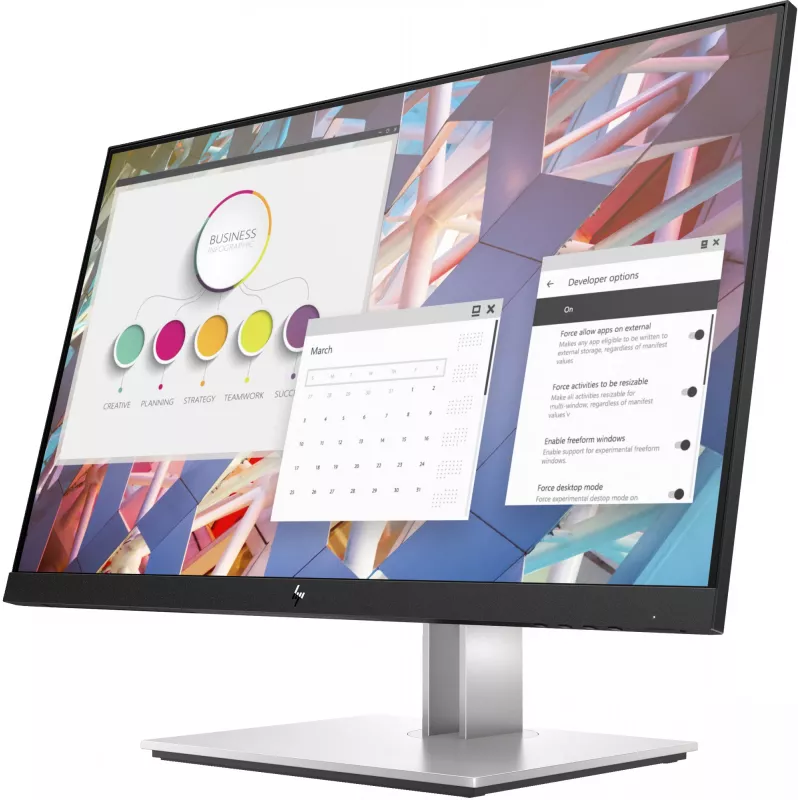 HP E-Series E24 G4 FHD Monitorius, 60,5 cm (23,8 colio), 1920 x 1080 pikselių, Full HD, LCD, 5 ms, juoda