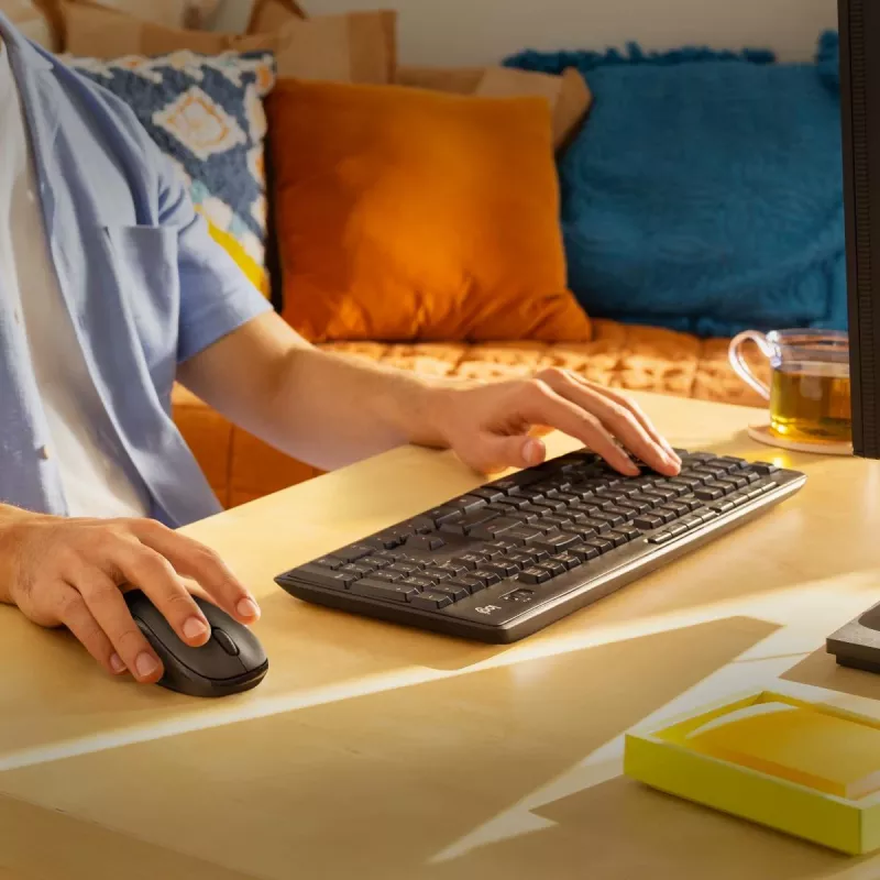 LOGITECH MK295 tylus belaidis klaviatūros ir pelės rinkinys - grafitas - Qwertz Šveicarija/Liuksemburgas