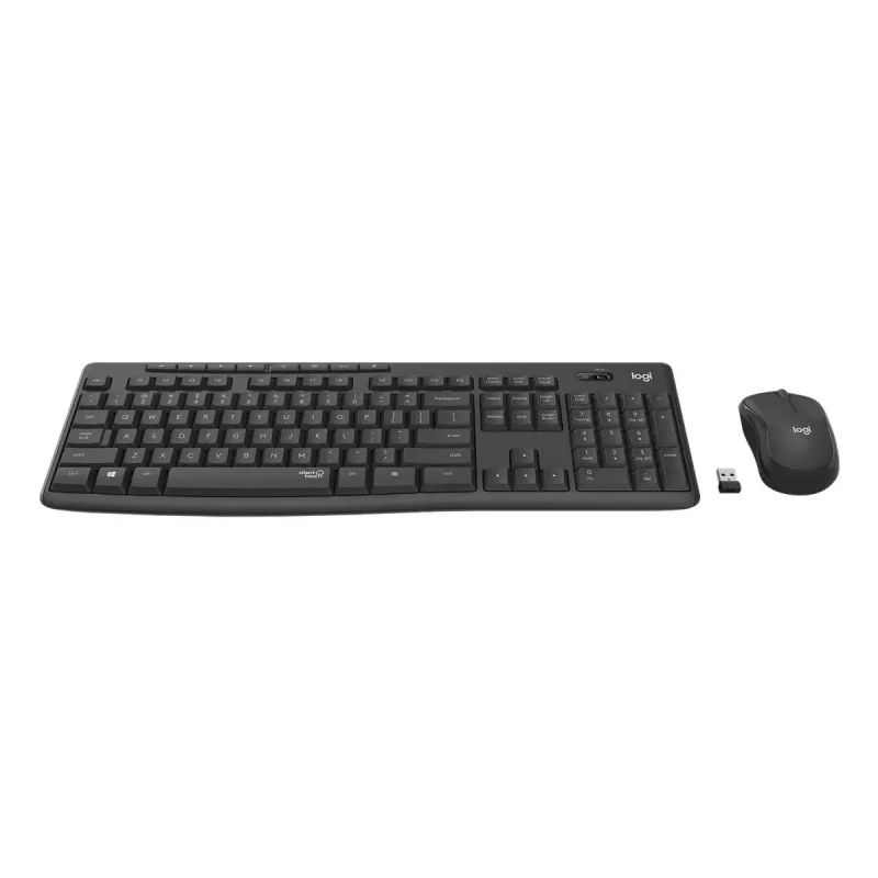 LOGITECH MK295 tylus belaidis klaviatūros ir pelės rinkinys - grafitas - Qwertz Šveicarija/Liuksemburgas