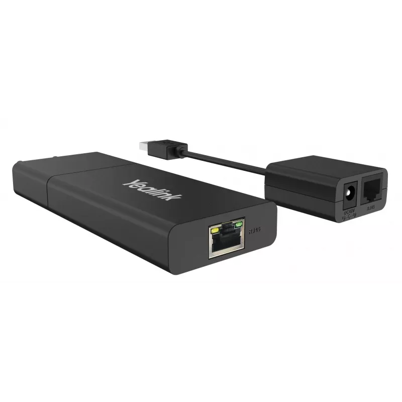 Yealink USB2CAT5E-EXT tinklo siųstuvas ir imtuvas, juodas