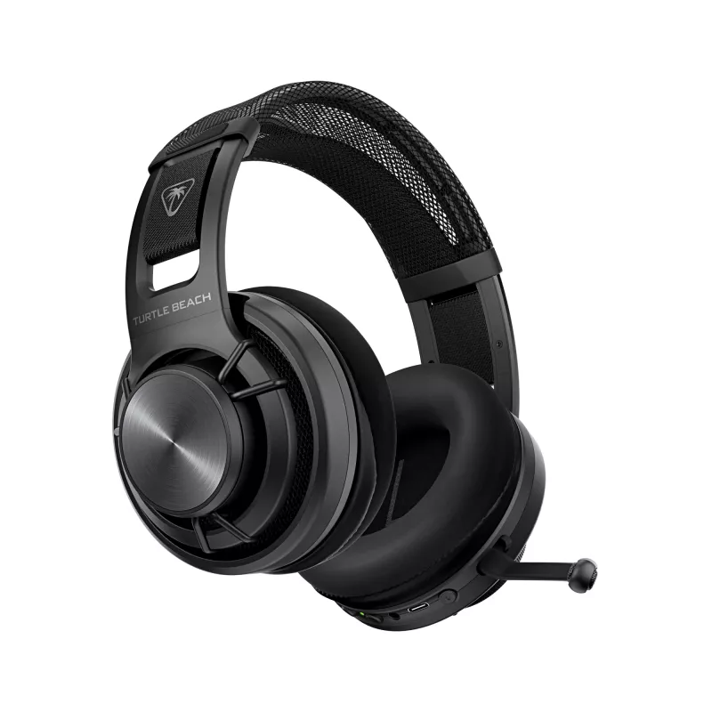 Turtle Beach Atlas Air belaidės atviros konstrukcijos ausinės kompiuteriniams žaidimams su 24 bitų aukštos kokybės garsu, transliacijų klasės mikrofonu, plūduriuojančiu ausies kaušeliu, atminties putų pagalvėlėmis ir Bluetooth ryšiu, skirtos kompiuteriui