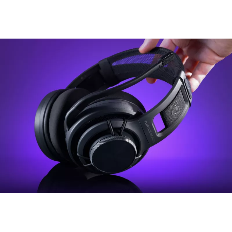 Turtle Beach Atlas Air belaidės atviros konstrukcijos ausinės kompiuteriniams žaidimams su 24 bitų aukštos kokybės garsu, transliacijų klasės mikrofonu, plūduriuojančiu ausies kaušeliu, atminties putų pagalvėlėmis ir Bluetooth ryšiu, skirtos kompiuteriui