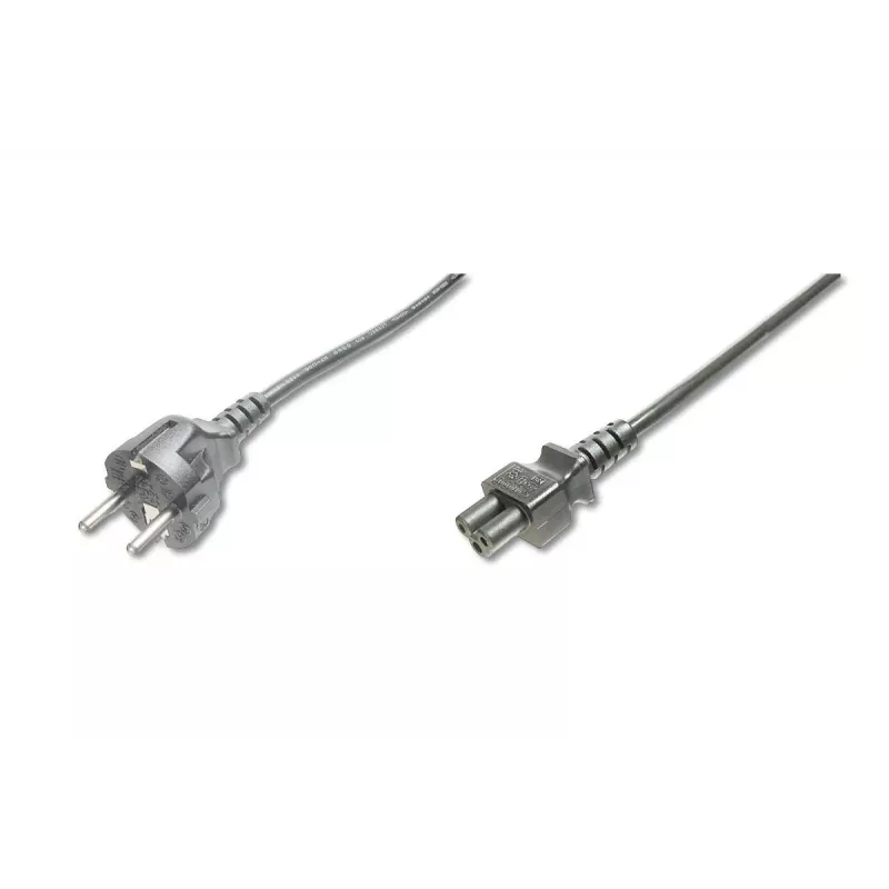 DIGITUS maitinimo laidas, CEE 7/7 (Tipas F) - C5 M/F, 75cm H05VV-F3G 0,75qmm juodas