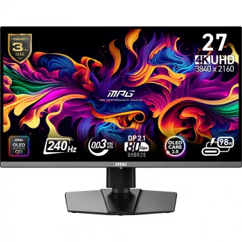 MSI MPG 272URXDE QD-OLED kompiuterio monitorius 67,3 cm (26,5 colio) 3840 x 2160 pikselių 4K Ultra HD juodas