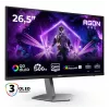 AOC AGON PRO AG276QKD2 kompiuterio monitorius 67,3 cm (26,5 colio) 2560 x 1440 pikselių Quad HD QD-OLED juoda, pilka
