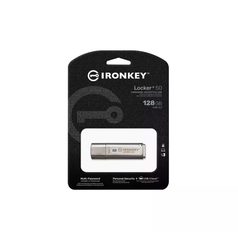 Kingston Technology IronKey 128GB IKLP50 AES USB, su 256 bitų šifravimu