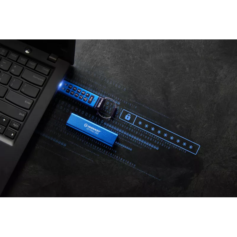 Kingston Technology IronKey 128GB Keypad 200, FIPS 140-3 Lvl 3 AES-256 aparatinis šifravimas