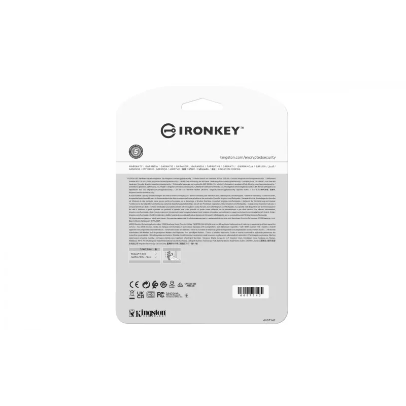 „Kingston Technology“ IronKey 32GB USB-C Vault Privacy 50C AES-256 šifruotas, FIPS 197